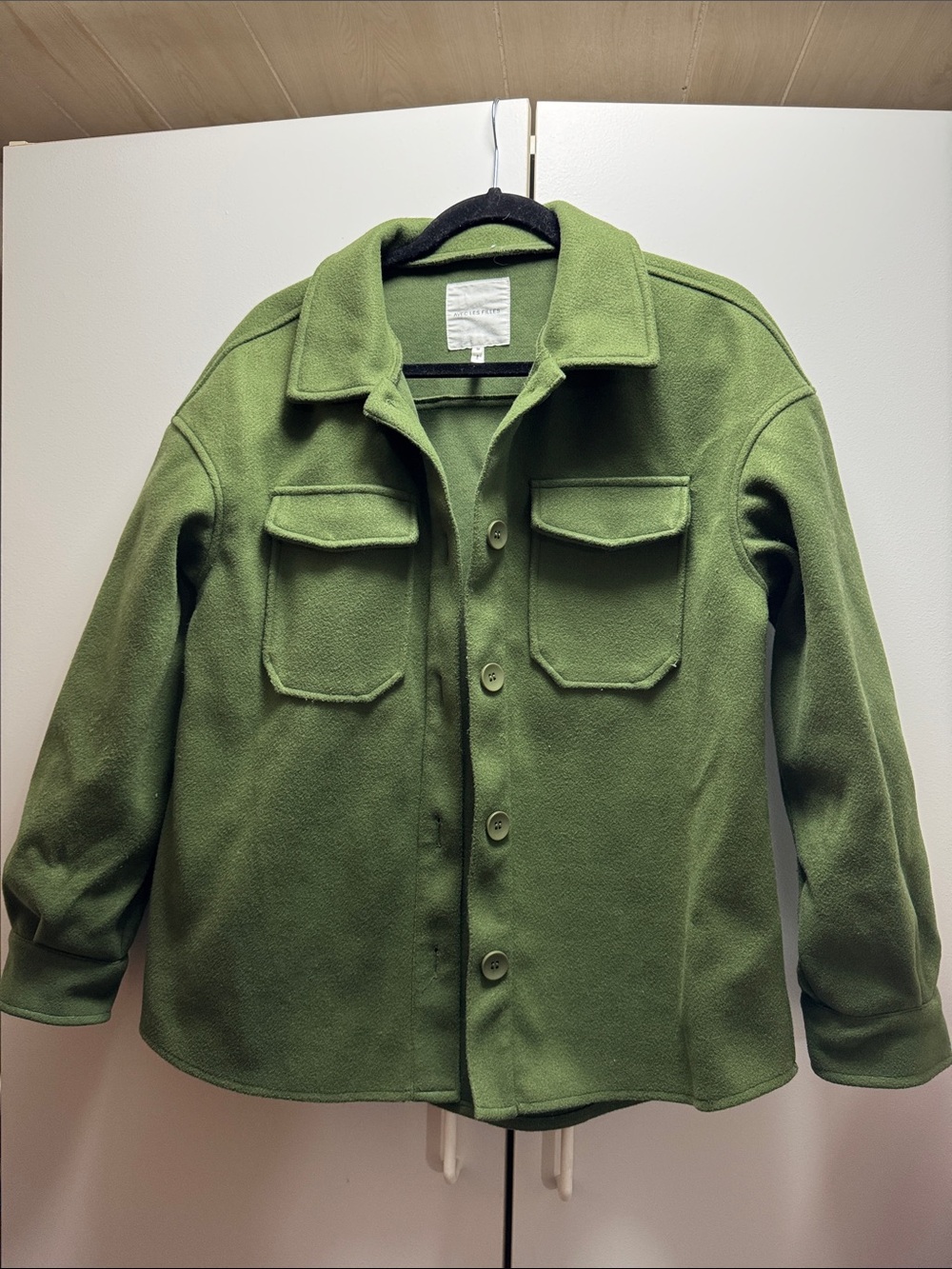 Avec Les Filles Olive Green Fleece Jacket